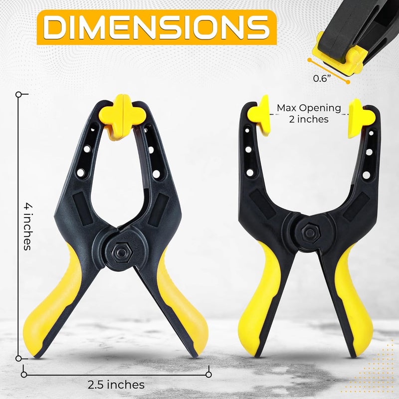 Wicify 10 Pack Heavy Duty Clamps - 4 Inch Clamps for Ballon Arch with textured handles - Heavy Duty Clips for Backdrop, Photography and Home Improvement - Image 3